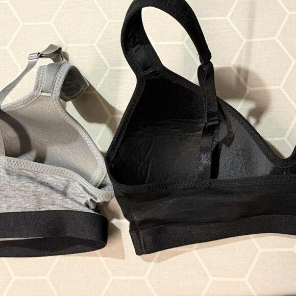 TWO NWOT Zone Pro Sports Bras - Grey and Black, SIZE LARGE - Picture 2 of 10